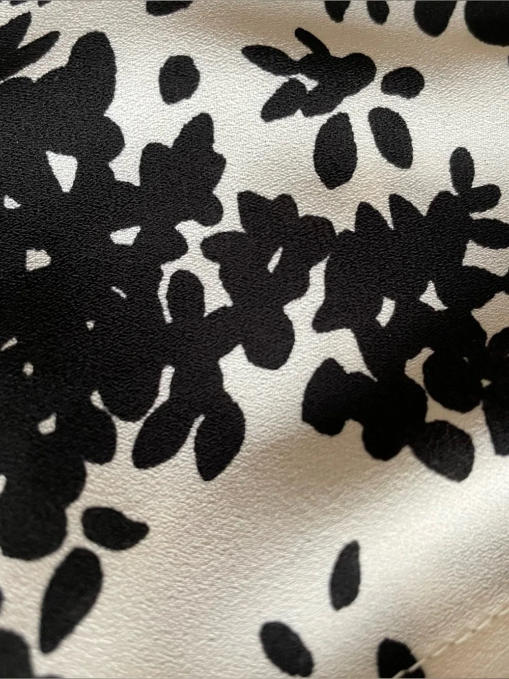 Talbots Black & White Tie-Hem Button Front Blouse NWOT, XP /XLP - Picture 5 of 9